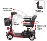 FOLDABLE PAVEMENT LEGAL ELECTRIC MOBILITY SCOOTER WITH REMOVABLE BATTERY