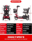 FOLDABLE PAVEMENT LEGAL ELECTRIC MOBILITY SCOOTER WITH REMOVABLE BATTERY