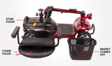 FOLDABLE PAVEMENT LEGAL ELECTRIC MOBILITY SCOOTER WITH REMOVABLE BATTERY