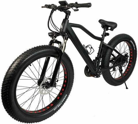 Electric Mountain Stealth 21 Speed Electric Fat Bike 26"  10AH - Matt Black