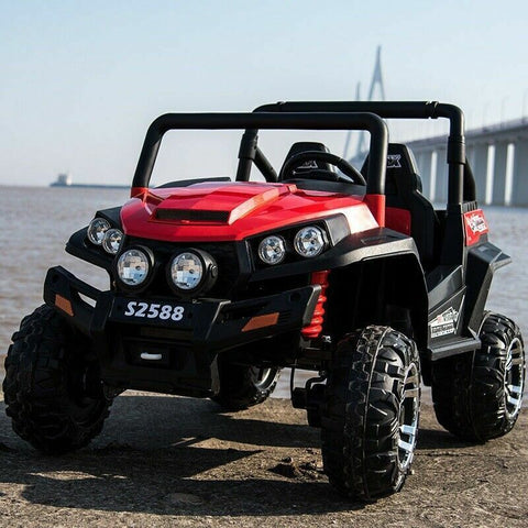 24V 2 Seater Ranch Wagon Ride on Electric 4x4 Car Truck Jeep Leather Seats