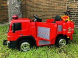 12v Ride On Fire Engine Truck Toy Car Kids Children Electric Battery Powered