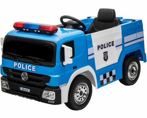 12v Ride On Battery Operated Police Van Truck Toy Car Children